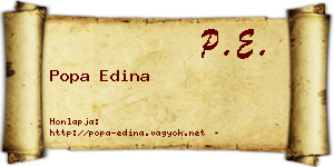 Popa Edina névjegykártya